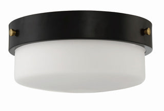 Oak Street 13.75" Flushmount Flat Black by Craftmade – 13" Width, Glass, Flat Black, Model X3214-FB