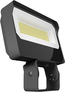 RAB Lighting X34LT Adjustable General Purpose Flood Light, 3000K/4000K/5000K Selectable, 70/80/90W Adjustable, 0-10V Dim to 10%, Dusk to Dawn Photocell, 120/277V, Trunnion Mount, DLC Premium, Bronze