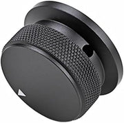 FRCOLOR Black Aluminum Audio Knob Replacement for Guitar and Bass Rotary Potentiometer with Volume Control, round Shape and Simple Rational Structure Design, for DIY Instrument Accessories