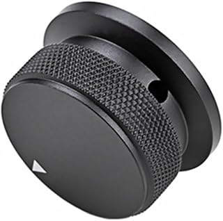 FRCOLOR Black Aluminum Audio Knob Replacement for Guitar and Bass Rotary Potentiometer with Volume Control, round Shape and Simple Rational Structure Design, for DIY Instrument Accessories