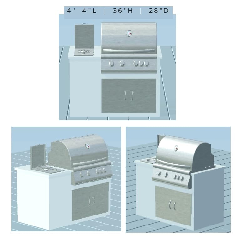 Lion Premium Grills | BBQ Gas Grill Bundle | 32 Inch Grill Package 1 (Propane Gas) by AMS FIREPLACE INC. – Stainless Steel, Silver, Black, Model L75000