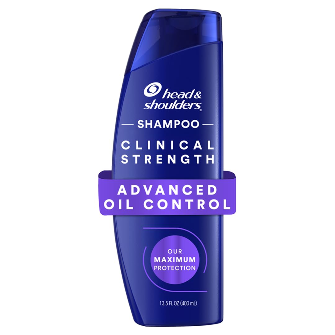 Clinical Strength Advanced Oil Control Anti-Dandruff Shampoo by Head & Shoulders – 13.5 Fl Oz (Pack of 6), 블루., Pack of 6, Model 030772161647