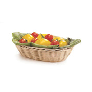 7" Oval Natural Handmade Basket [Set of 12] by Tablecraft – Oval, Plastic, Tan, Model 1171W