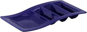Tuxton China GZC-800 Taco Plate, 14-5/8" x 8-5/8" x 1-5/8"H, Rectangular, Stackable, Microwave and Dishwasher Safe, Oven Proof, Fully Vitrified, Ceramic, TuxTrendz, Specialty Items, Cobalt