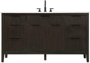 60" Single Bathroom Vanity in Chocolate Oak
