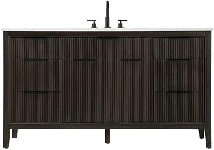 60" Single Bathroom Vanity in Chocolate Oak