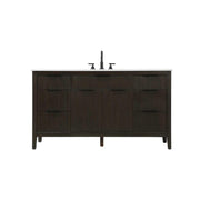 60" Single Bathroom Vanity in Chocolate Oak by Elegant Kitchen and Bath – unspecified, Aluminum, Chocolate, Model VF29860CO