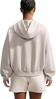 Nike 24.7 ImpossiblySoft Women's Oversized Fit Pullover Hoodie, Cream II/Sail/College Grey, Large