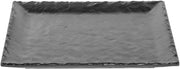 Cal-MIL Faux Slate Collection Square Black Melamine Platter - 11 1/2 L x 11 1/2 W x 1 1/2 H