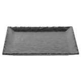 Cal-MIL Faux Slate Collection Square Black Melamine Platter - 11 1/2 L x 11 1/2 W x 1 1/2 H by CAL MIL PLASTIC PRODUCTS INC – Large, Melamine, Natural, Model 688640193995