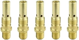 MIG 35-50 Welded Gas Diffuser for Tweco Mini Mig and Lincoln Magnum 100, Brass 5 Pack