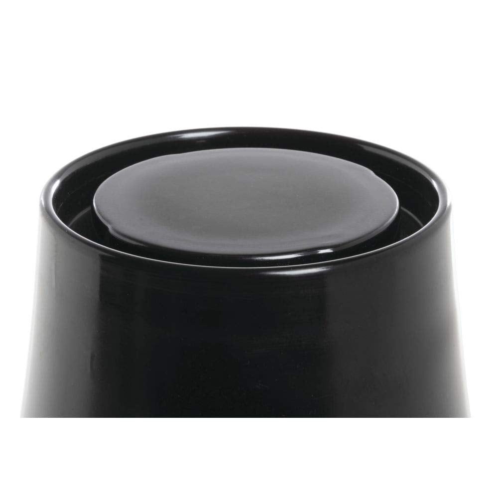 Black Melamine Pedestal - 6 1/2"Dia x 4 7/10"H by HUBERT – Melamine, Black, Model H0289-BLACK