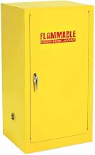 Compact Flammable Storage Cabinet by Global Industrial – 18"L x 23"W x 35"H, Alloy Steel, Yellow, Model SC12F