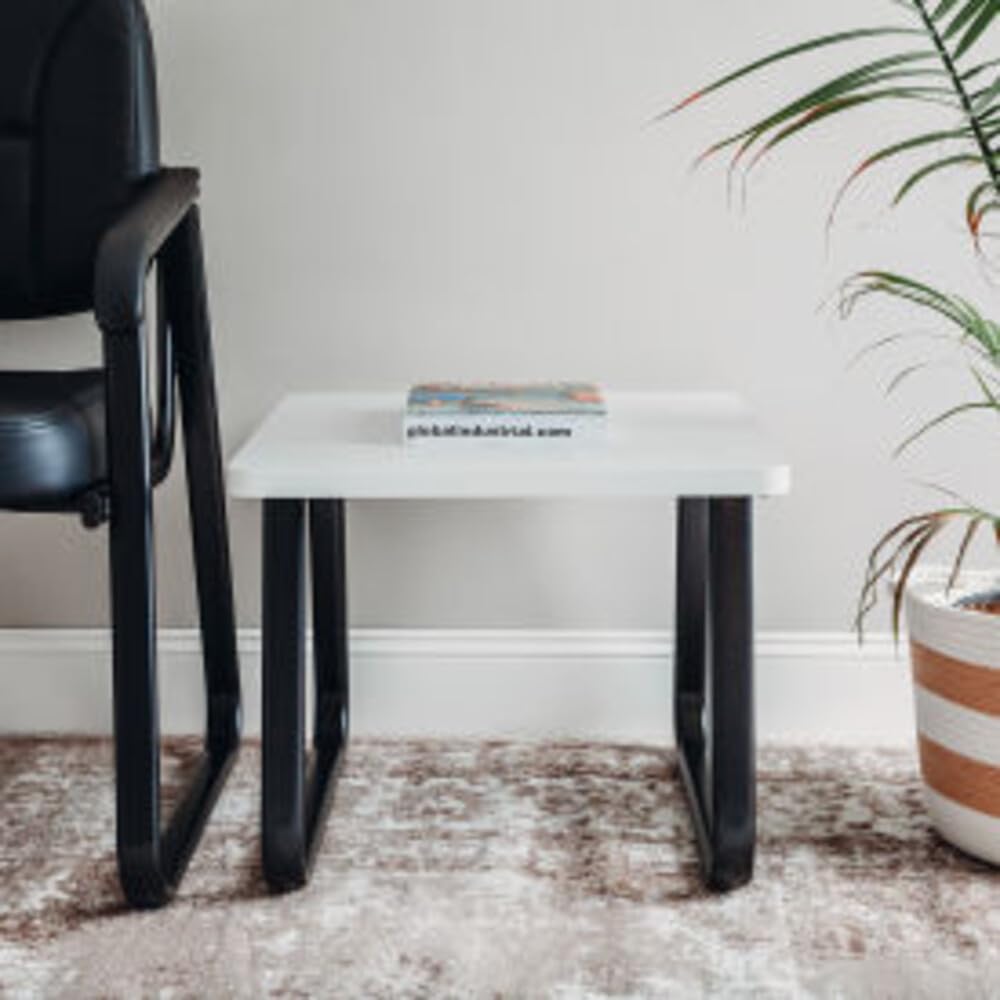 Square Coffee Table by Global Industrial – Pvc,Steel, Gray/Black, Model AD92020PA
