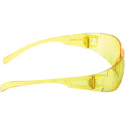 Frameless Safety Glasses by Global Industrial – 5.8"L x 2.4"W x 1.8"H, Amber Lens, Pack of 12, Model VSS-9350AMHC
