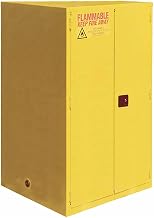 Flammable Cabinet, 60 Gallon, Manual Close Double Door, 34" W x 34" D x 65'H