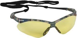 KLEENGUARD V30 Nemesis Safety Glasses (22610), with KleenVision™ Anti-Fog Coating, Amber Lenses, Camo Frame (Qty 12)