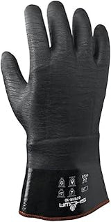 SHOWA 6781R-10, Insulated Neo Grab Glove, 12" Gauntlet, Large, Black, Pack of 12