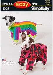 Simplicity Patterns It's So Easy Dog Coats Size: A (S-M-L), 8008