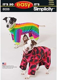 Simplicity Patterns It's So Easy Dog Coats Size: A (S-M-L), 8008