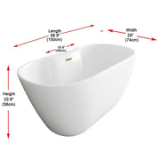 Landon Bathtub by Lighting Design – brushed gold