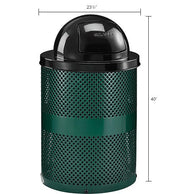 Global Industrial Green / 23.5 inches (Diameter) x 40 inches (Height) / Industrial Trash, Recycling & Compost