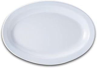 G.E.T. OP-614-W SuperMel I White 13-1/4" Oval Platter - Dozen