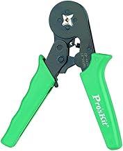 Wire Square Ferrule Crimper by Pro'sKit – 26-10 AWG, Plastic, Rubber, Green, Model CP-462G