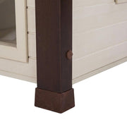Durable Engineered Wood Composite Outdoor Cat Shelter in Maple with Rainproof Design by Bison Pets – Engineered Wood Composite, Maple