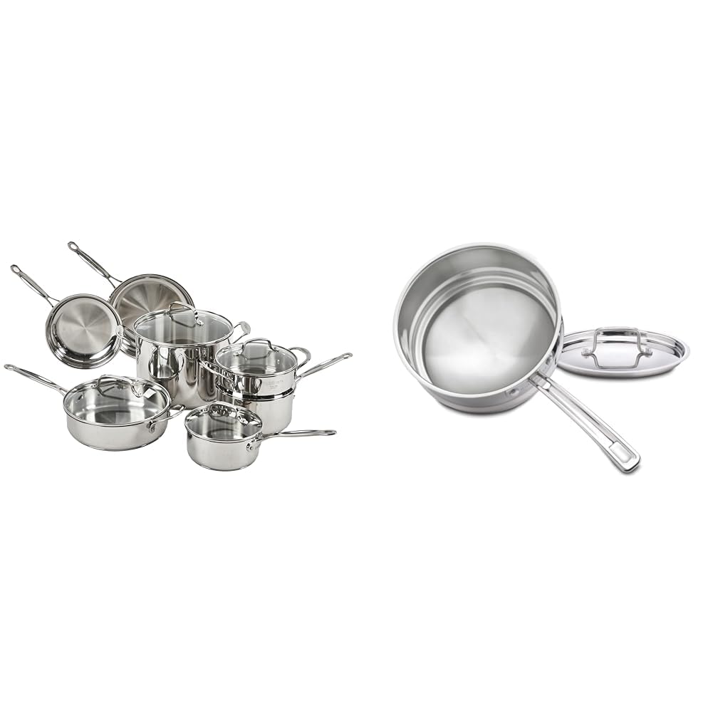 Cuisinart 11-Piece / Cookware + Double Boiler with Cover / 1 Cookware Sets