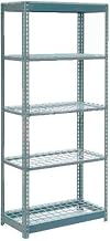 Global Industrial Heavy Duty Shelving 36" W x 24" D x 72" H with 5 Shelves, Wire Deck, Gray