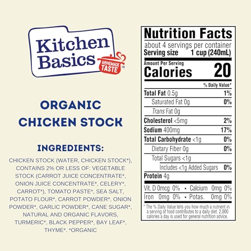 Kitchen Basics Free Range Chicken / 32 Fl Oz (Pack of 12) / 1 Chicken