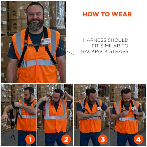 Ergodyne Small / Black / Barcode Padded Scanner Harness Lanyard Bar Code Scanners