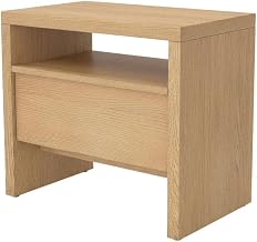 Starlight Canyon Home Natural Nightstand, Mahogany Solids & Oak Veneer, Contemporary Style, Elegant Bedroom Storage