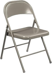 National Public Seating Commercialine 900 Series Metal Folding Chair, Gray, 4/Pack (902/4)