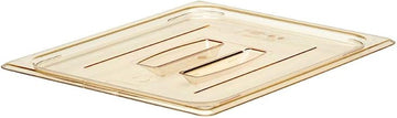 Cambro 20HPCH150 Amber Half Size H-Pan Cover with Handle