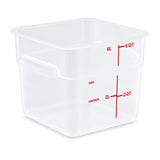 6 Qt Square Food Storage Container by Glownary – 6 Quart, Polypropylene, Red/Translucent, Model 247s6tr