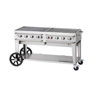 Pro Series 60'' Rental Mobile Grill - Bulk Propane Tanks Model by Crown Verity – Stainless Steel, Model CV-RCB-60-SI-BULK
