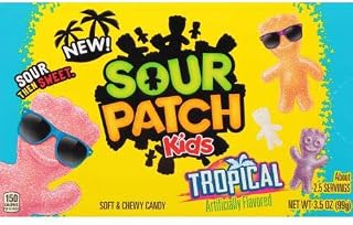 Sour Patch Kids Tropical Sweet and Sour Gummy Candy (Pack of 2)