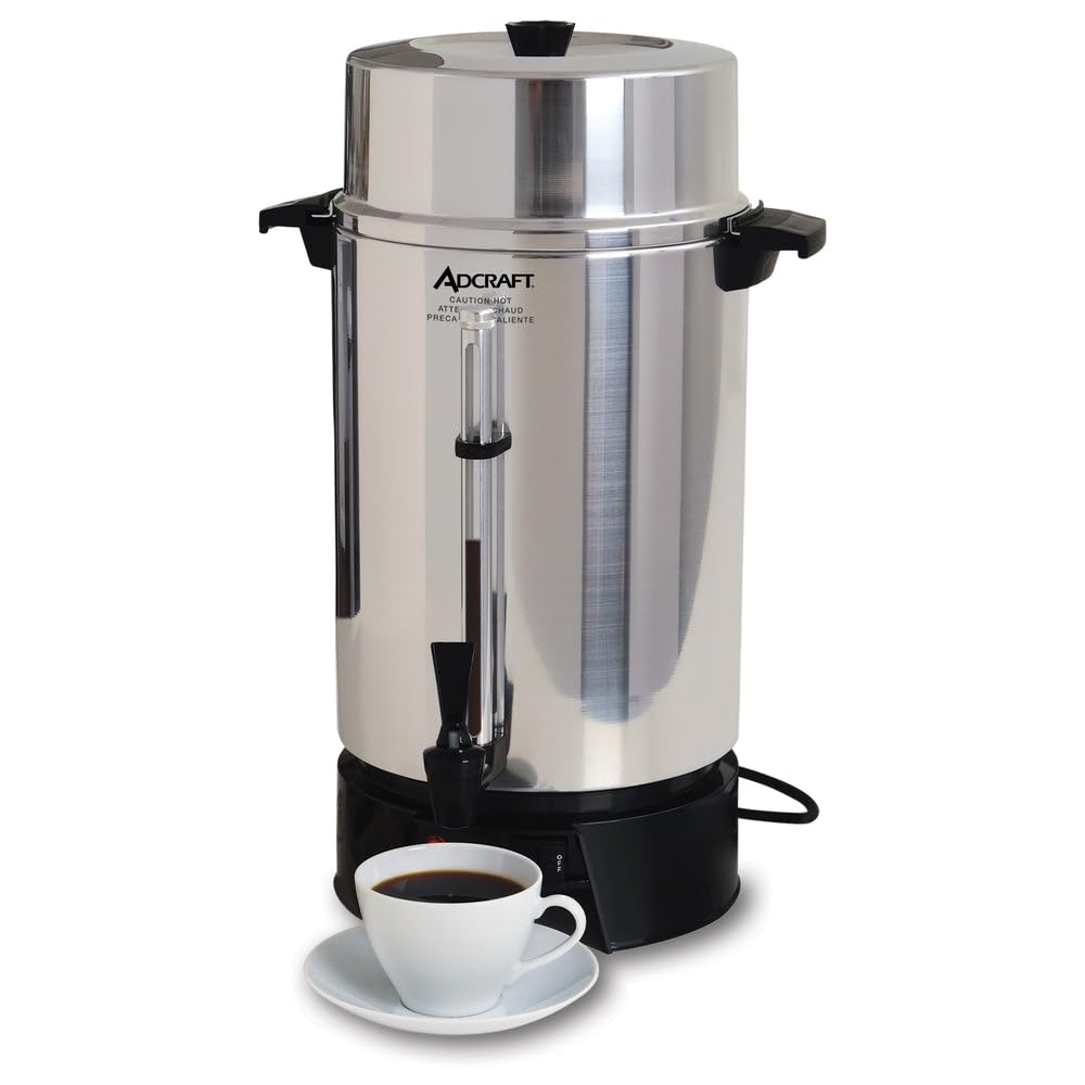 100 Cup Coffee Urn by Adcraft – Silver, Model CUA100
