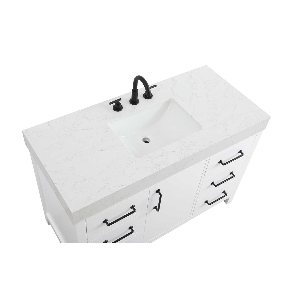 Nathan Bathroom Vanity White by Lighting Design – Wood, White, Model VF60648WH