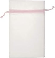 Pink Organza Pouch 5 1/2 x 9 Pack of 10, 54144