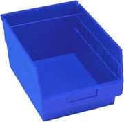 QUANTUM STORAGE SYSTEMS K-QSB207BL-8 8-Pack Plastic Shelf Bin Storage Containers, 11-5/8" x 8-3/8" x 6", Blue