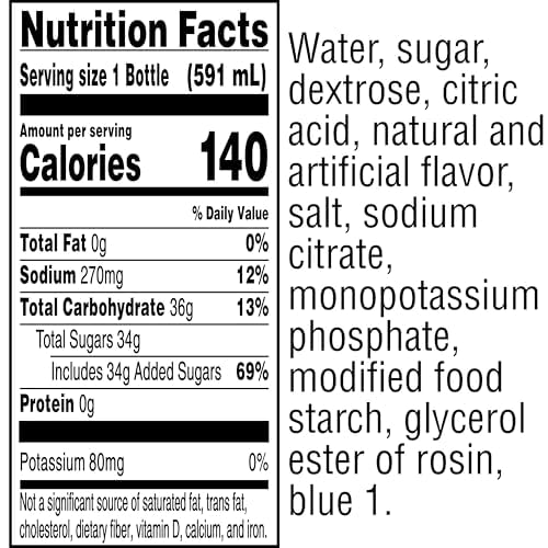 Gatorade Cool Blue / 20 Fl Oz (Pack of 8) / 1 Sports Drinks