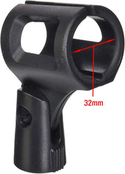 Indestructible Large Barrel/Wireless Microphone Holders - 2 Pack () by Performance Plus – 2 Pack, Rubberized Plastic, Black, Pack of 2, Model MH4W-2