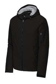 Unisex Waterproof Insulated Jacket by SPORT-TEK – 4X-Large, Polyester Blend, Black, Model JST56