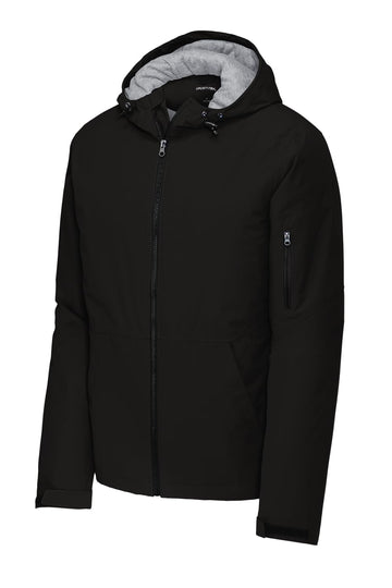 Unisex Waterproof Insulated Jacket by SPORT-TEK – 4X-Large, Polyester Blend, Black, Model JST56