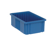 Dividable Grid Storage Container by QUANTUM STORAGE SYSTEMS – 17L x 11W x 6H, 1077.0 cubic_inches, Plastic, Blue, Pack of 8