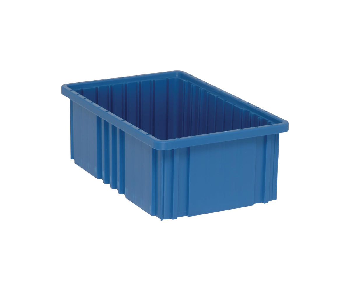 Dividable Grid Storage Container by QUANTUM STORAGE SYSTEMS – 17L x 11W x 6H, 1077.0 cubic_inches, Plastic, Blue, Pack of 8
