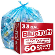 Stock Your Home 60 / 1 Count (Pack of 60) / Blue Trash Bags